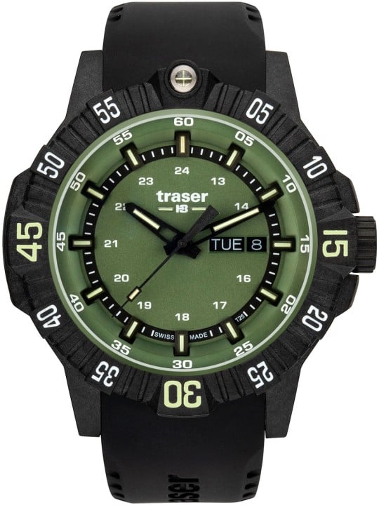 orologio uomo Traser H3 110727 P99 Q Tactical Green 46mm 20ATM