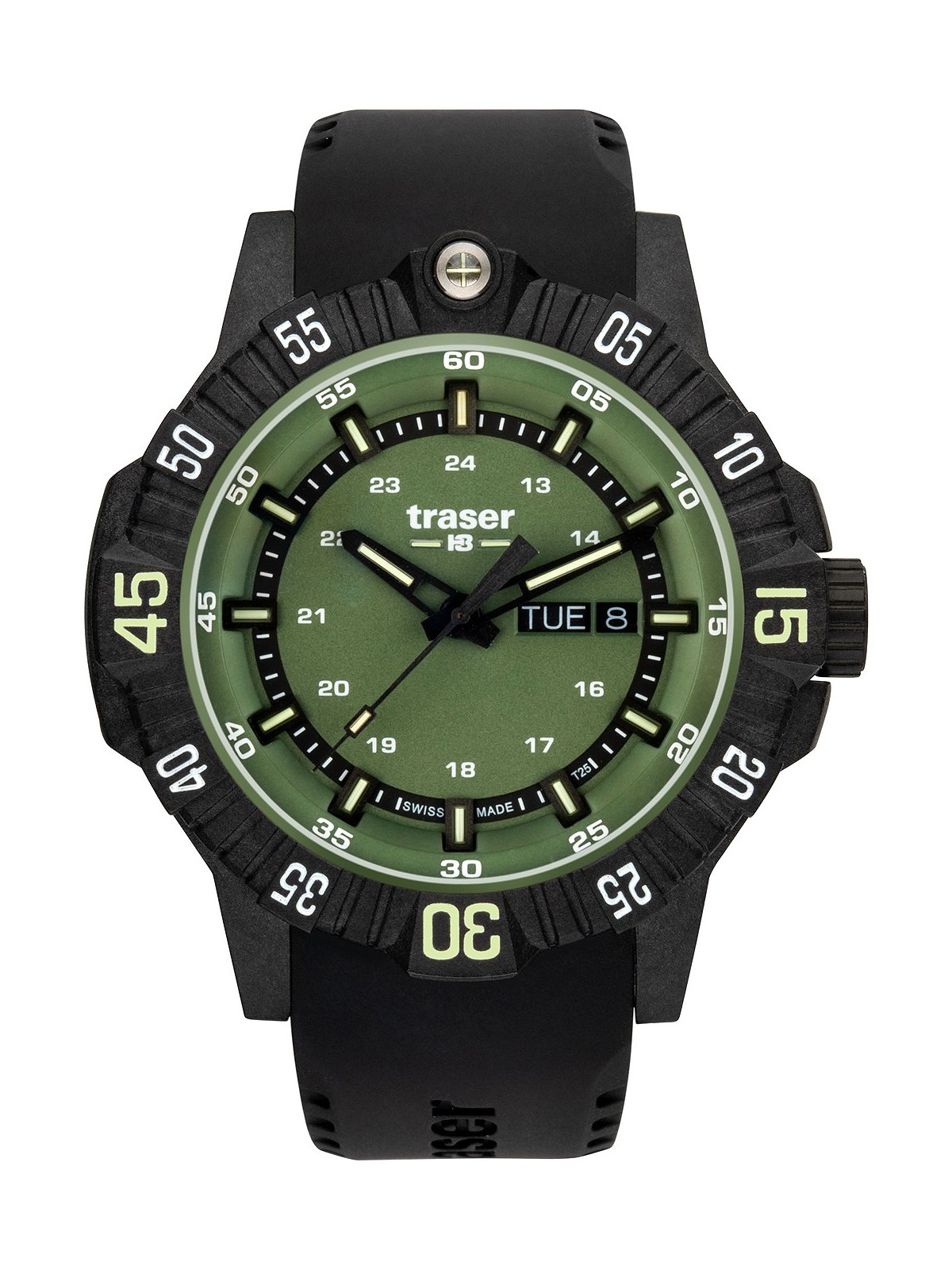 orologio uomo Traser H3 110727 P99 Q Tactical Green 46mm 20ATM