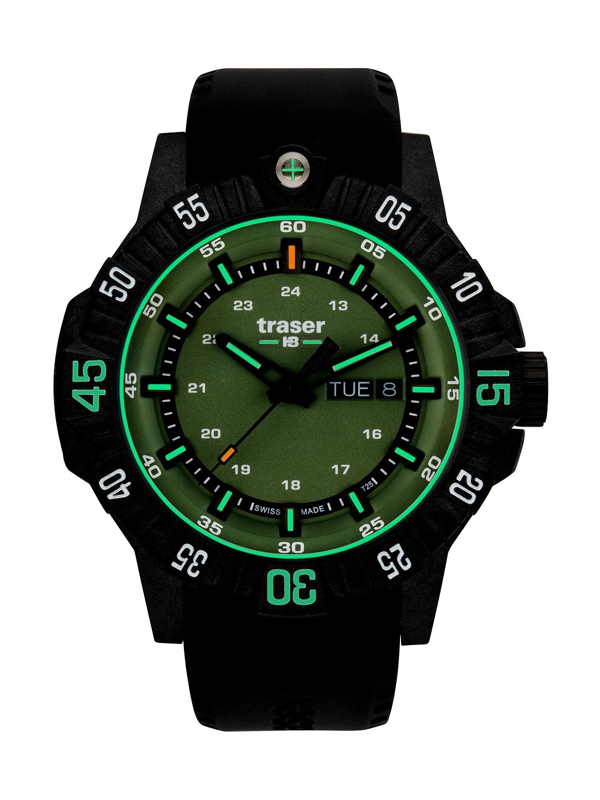orologio uomo Traser H3 110727 P99 Q Tactical Green 46mm 20ATM