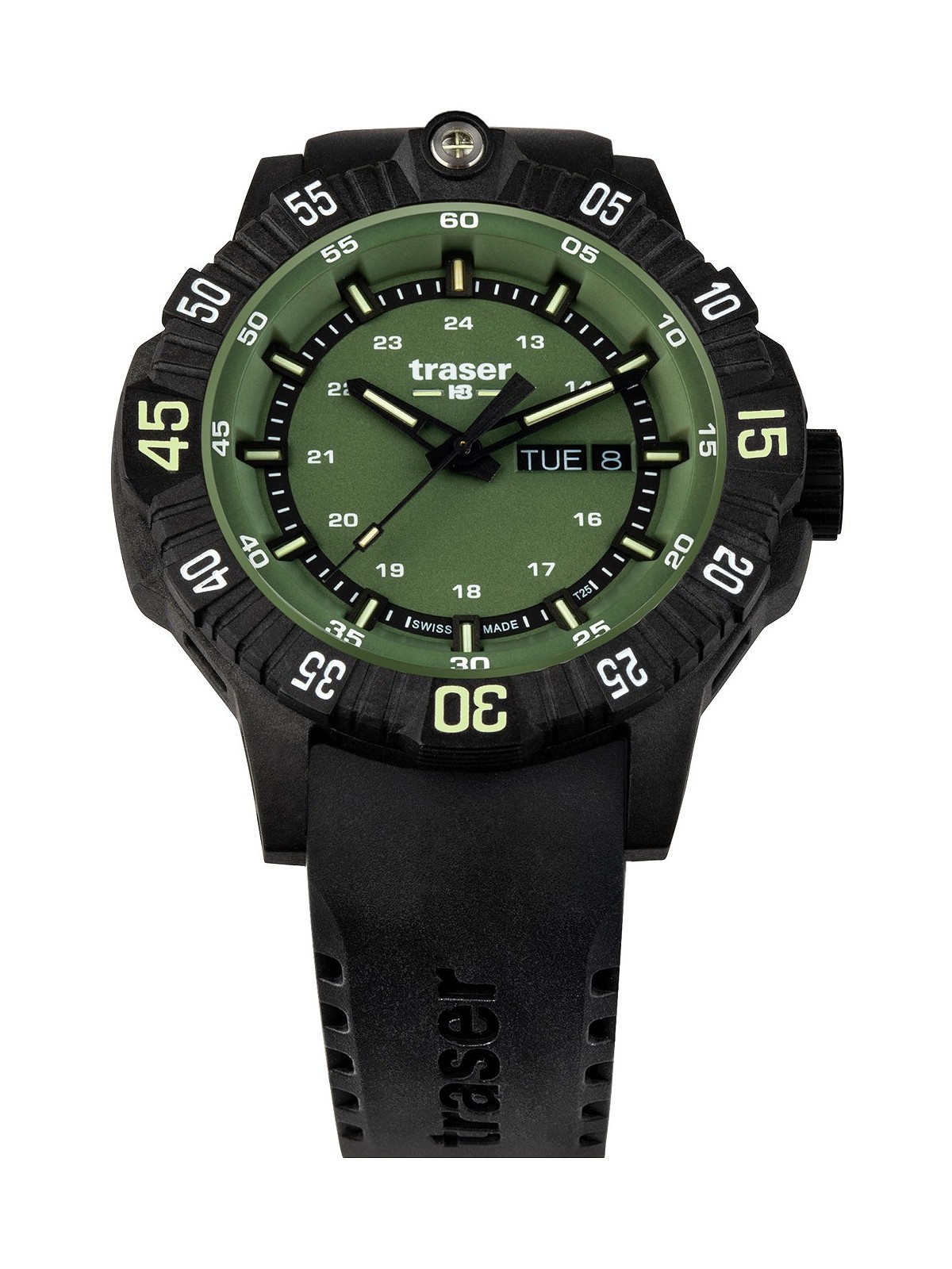 orologio uomo Traser H3 110727 P99 Q Tactical Green 46mm 20ATM