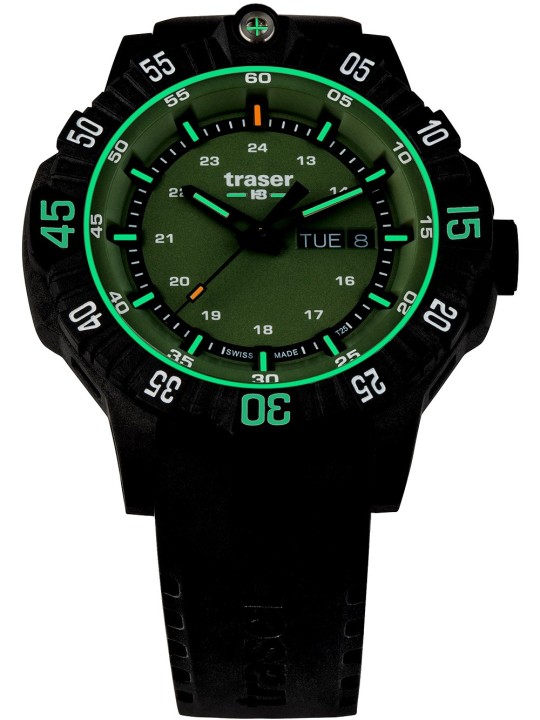 orologio uomo Traser H3 110727 P99 Q Tactical Green 46mm 20ATM