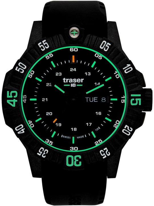 orologio uomo Traser H3 110723 P99 Q Tactical Black 46mm 20ATM