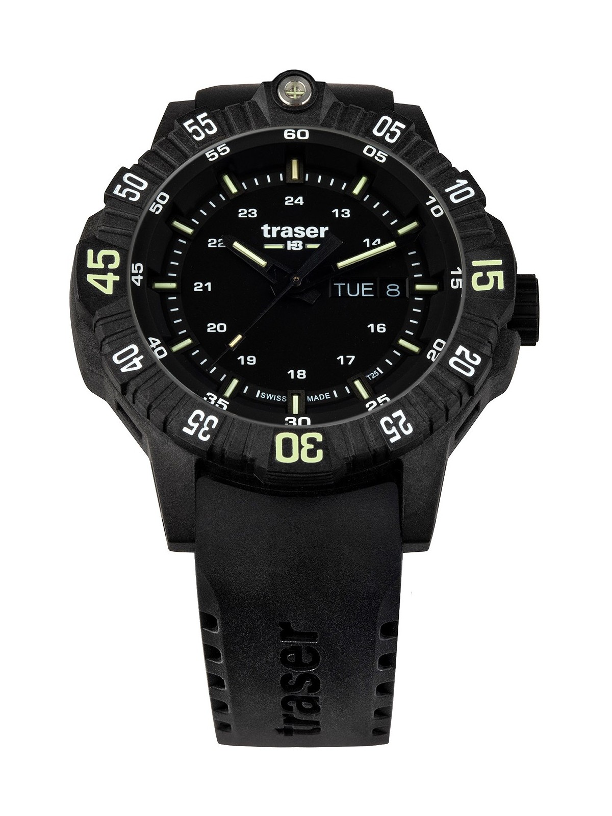 orologio uomo Traser H3 110723 P99 Q Tactical Black 46mm 20ATM