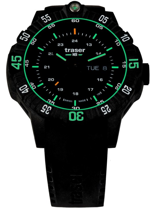 orologio uomo Traser H3 110723 P99 Q Tactical Black 46mm 20ATM