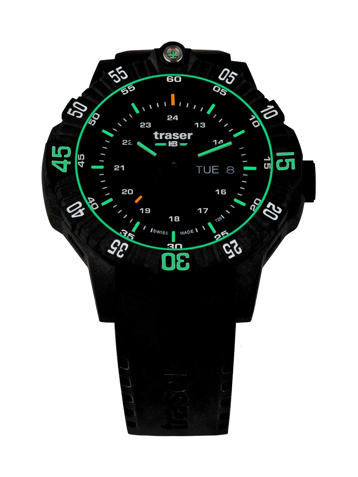 orologio uomo Traser H3 110723 P99 Q Tactical Black 46mm 20ATM