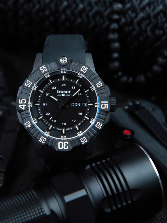 orologio uomo Traser H3 110723 P99 Q Tactical Black 46mm 20ATM