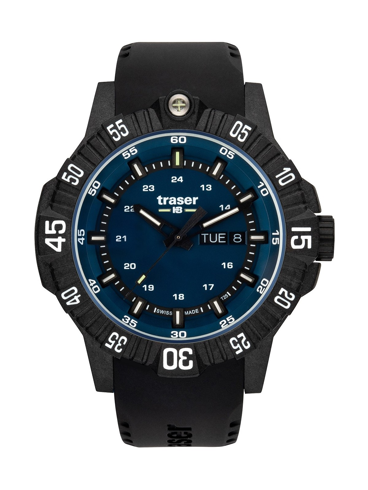 orologio uomo Traser H3 110725 P99 Q Tactical Blue 46mm 20ATM