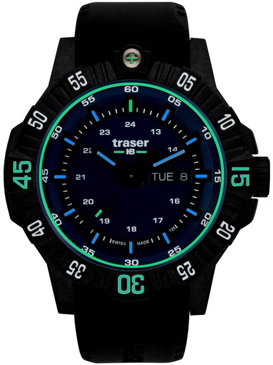 orologio uomo Traser H3 110725 P99 Q Tactical Blue 46mm 20ATM