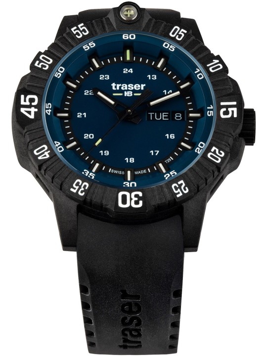 orologio uomo Traser H3 110725 P99 Q Tactical Blue 46mm 20ATM