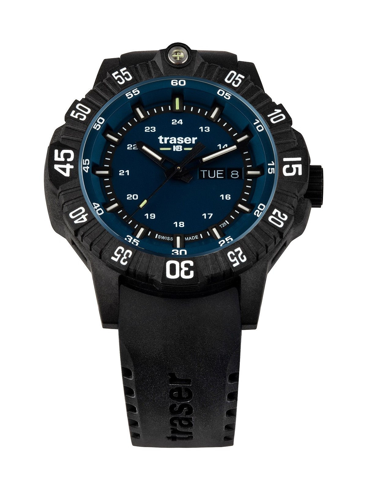 orologio uomo Traser H3 110725 P99 Q Tactical Blue 46mm 20ATM