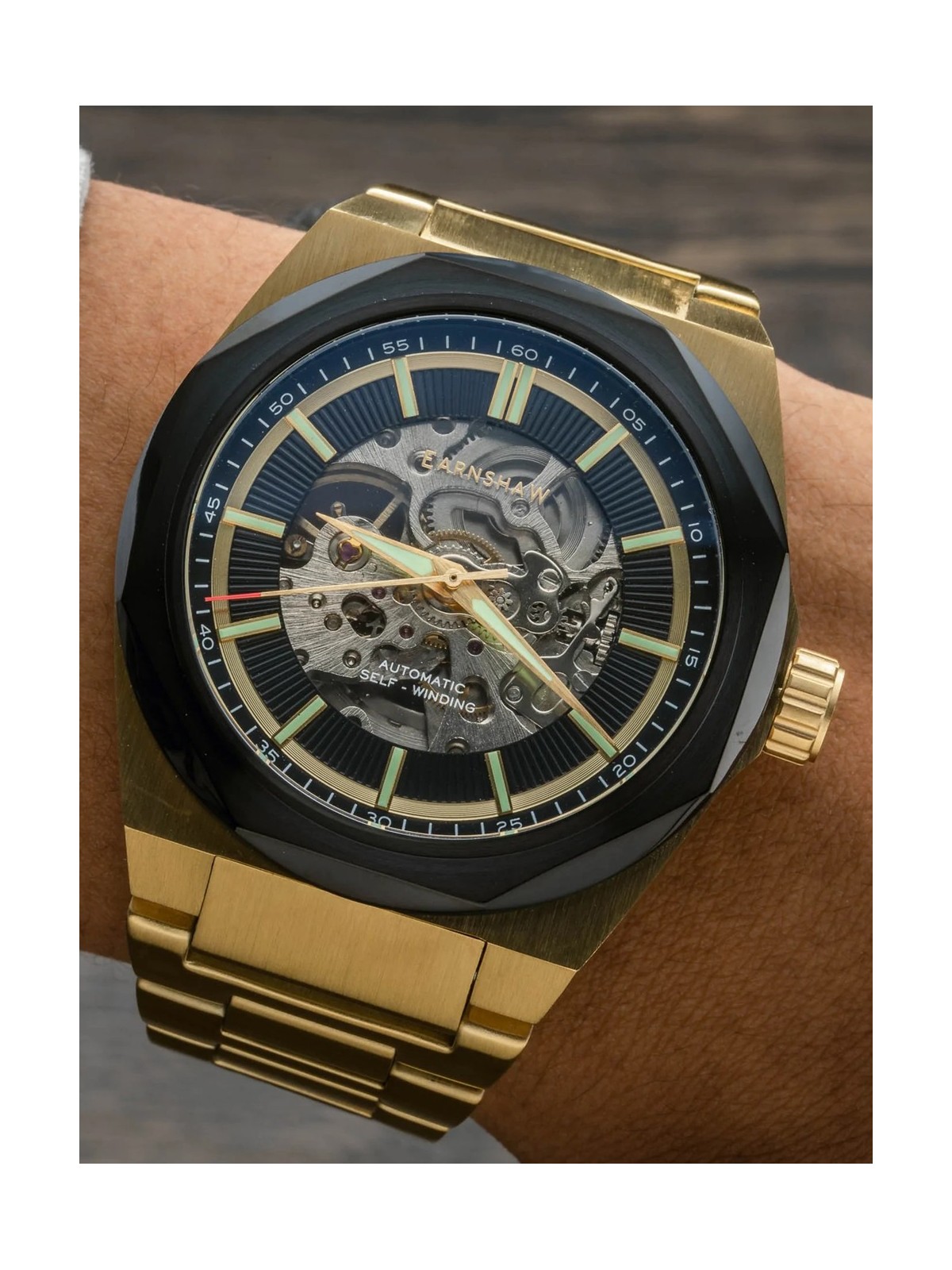 orologio uomo Thomas Earnshaw ES-8182-99 Clark Skeleton Automatic 44mm