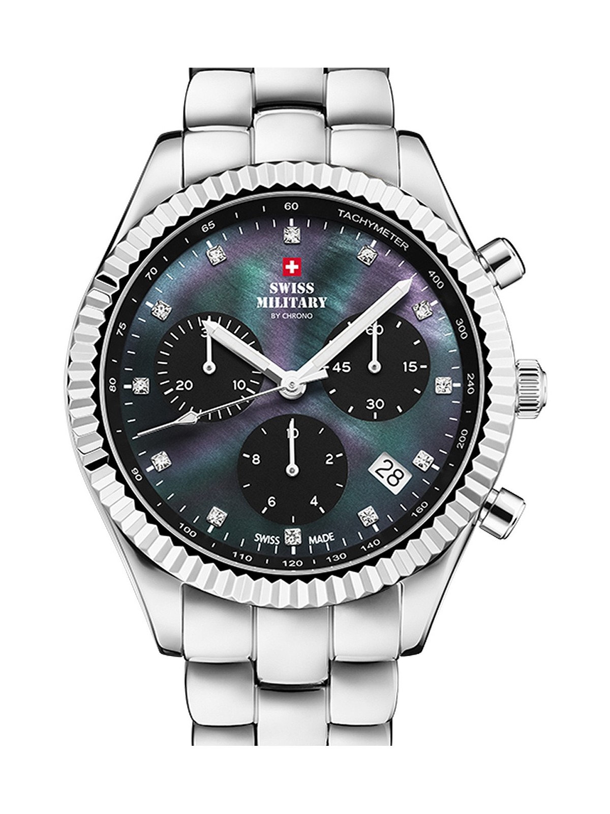 orologio donna Swiss Military SM30207.01 Elegant Chronograph Ladies Watch 38mm 5ATM