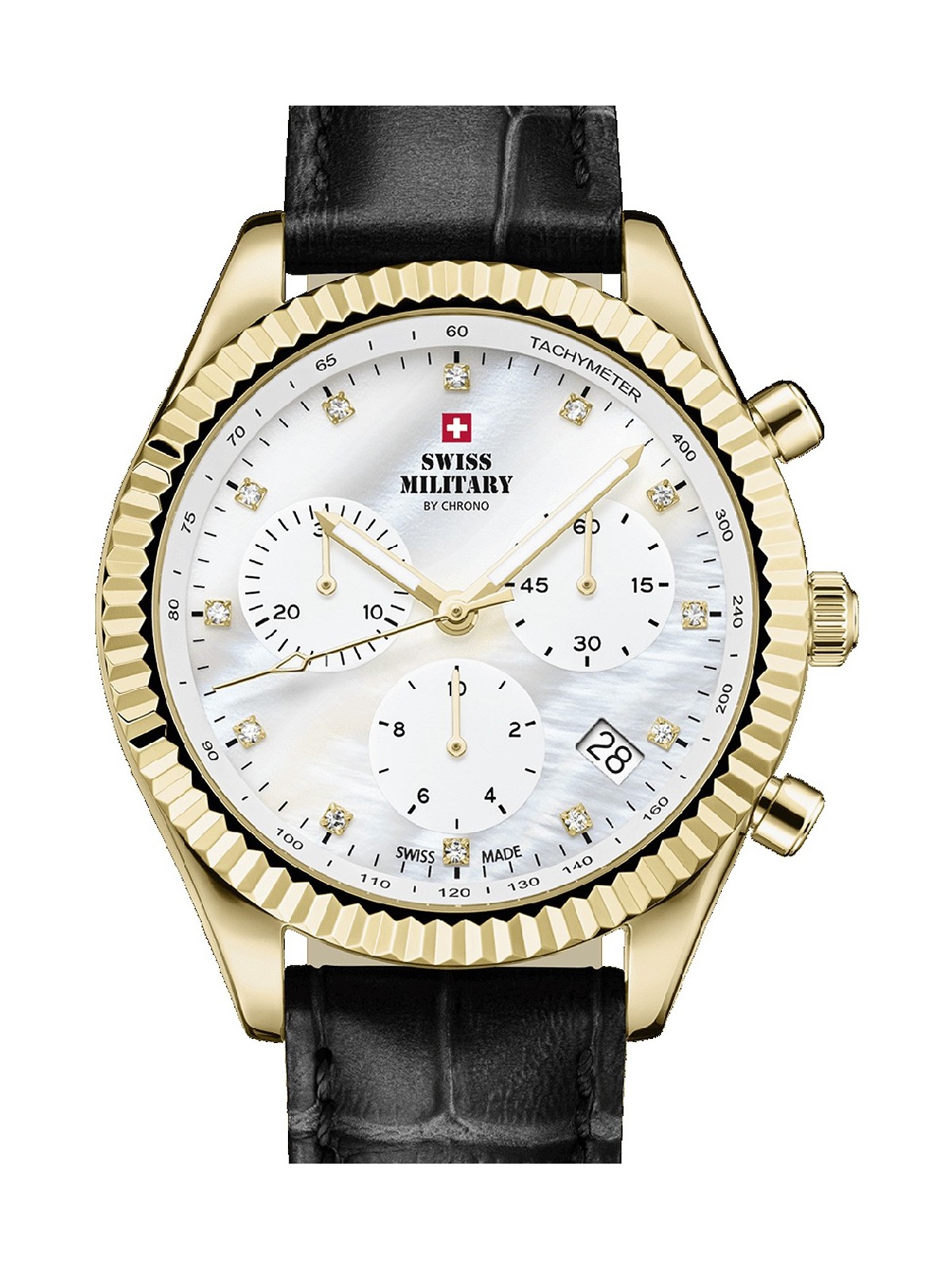 orologio donna Swiss Military SM30207.07 Elegant Chronograph Ladies Watch 38mm 5ATM