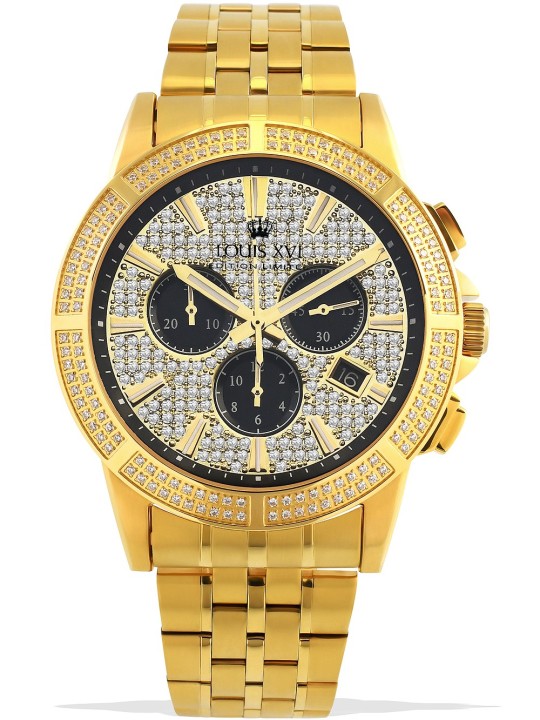 orologio uomo Louis XVI LXVI1037 Majeste Iced Out Chronograph mens watch 43mm 5ATM