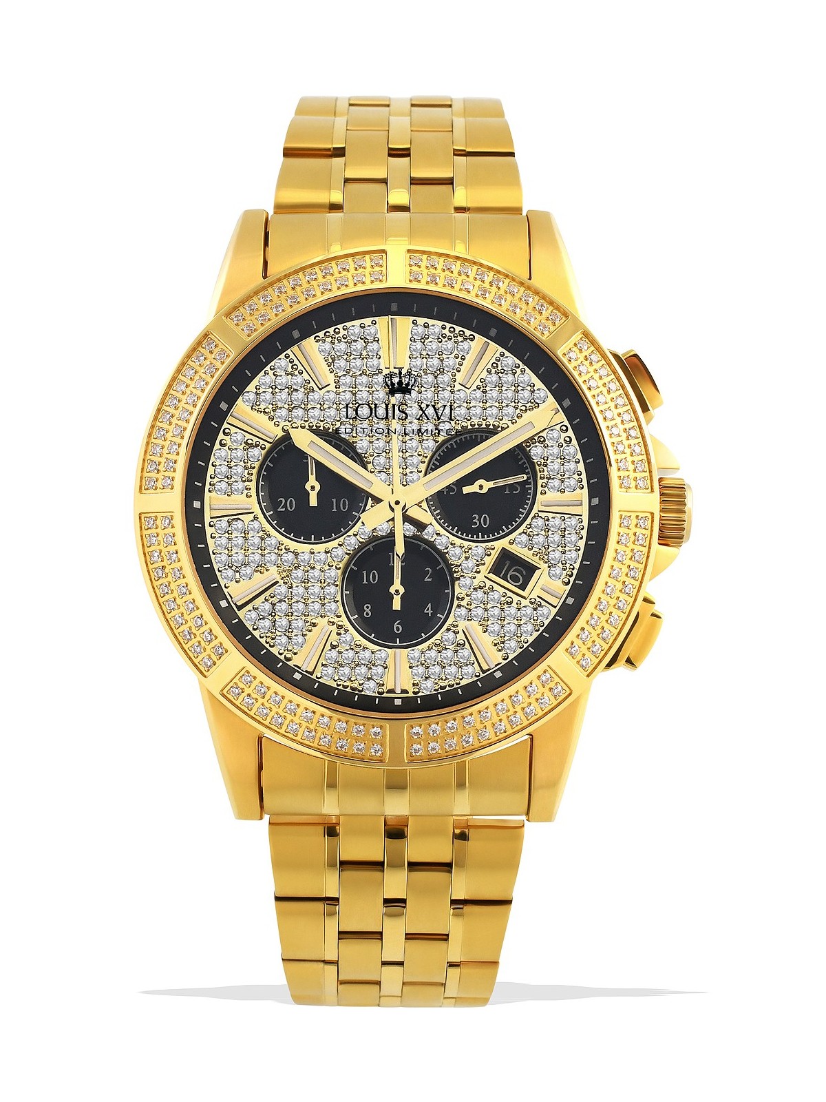 orologio uomo Louis XVI LXVI1037 Majeste Iced Out Chronograph mens watch 43mm 5ATM