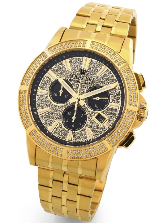 orologio uomo Louis XVI LXVI1037 Majeste Iced Out Chronograph mens watch 43mm 5ATM