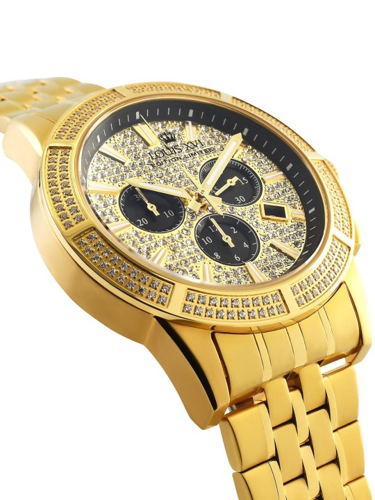 orologio uomo Louis XVI LXVI1037 Majeste Iced Out Chronograph mens watch 43mm 5ATM
