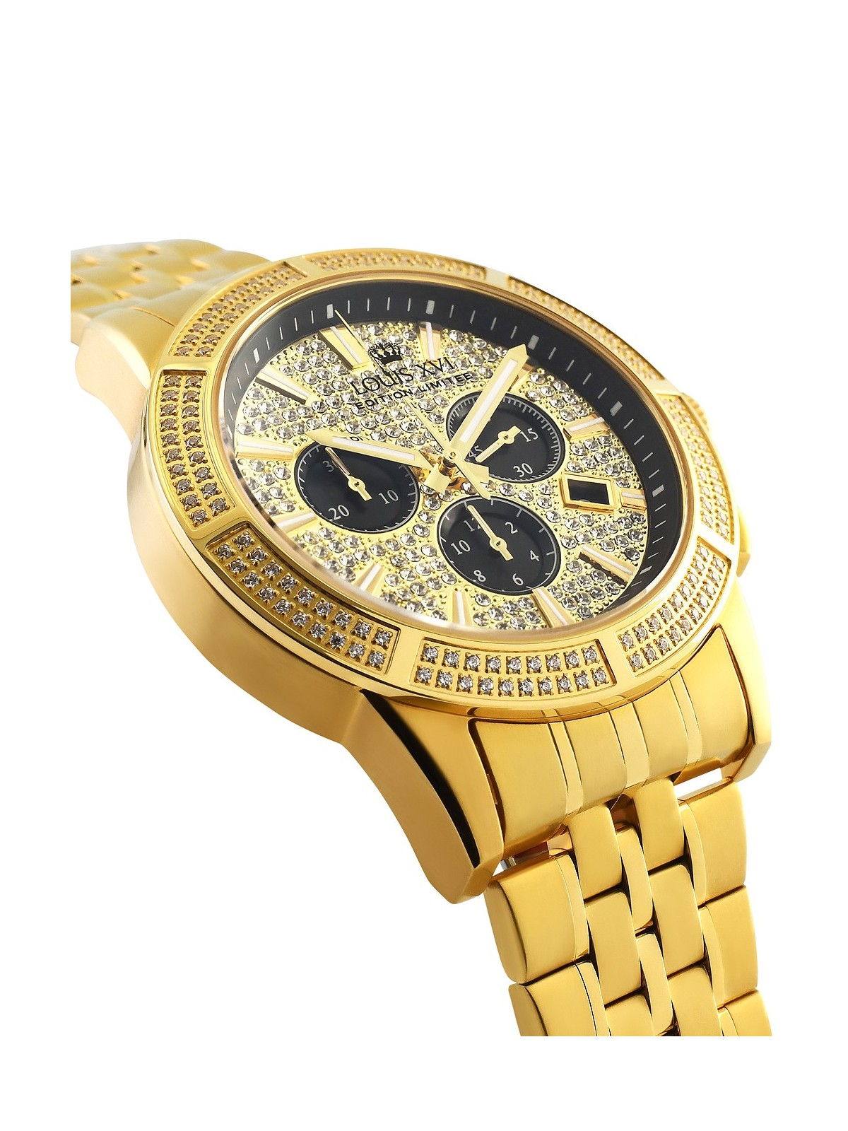 orologio uomo Louis XVI LXVI1037 Majeste Iced Out Chronograph mens watch 43mm 5ATM