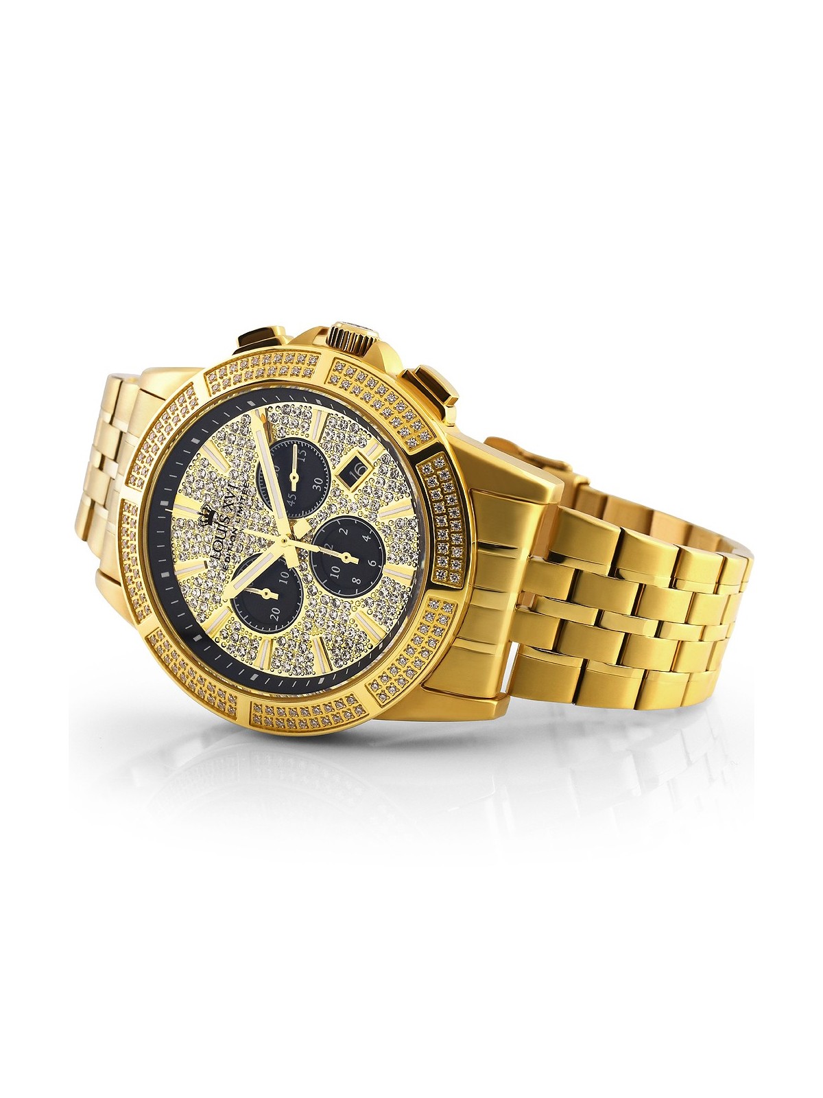 orologio uomo Louis XVI LXVI1037 Majeste Iced Out Chronograph mens watch 43mm 5ATM