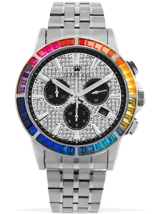 orologio uomo Louis XVI LXVI1121 Majeste Iced Out Chronograph mens watch 43mm 5ATM