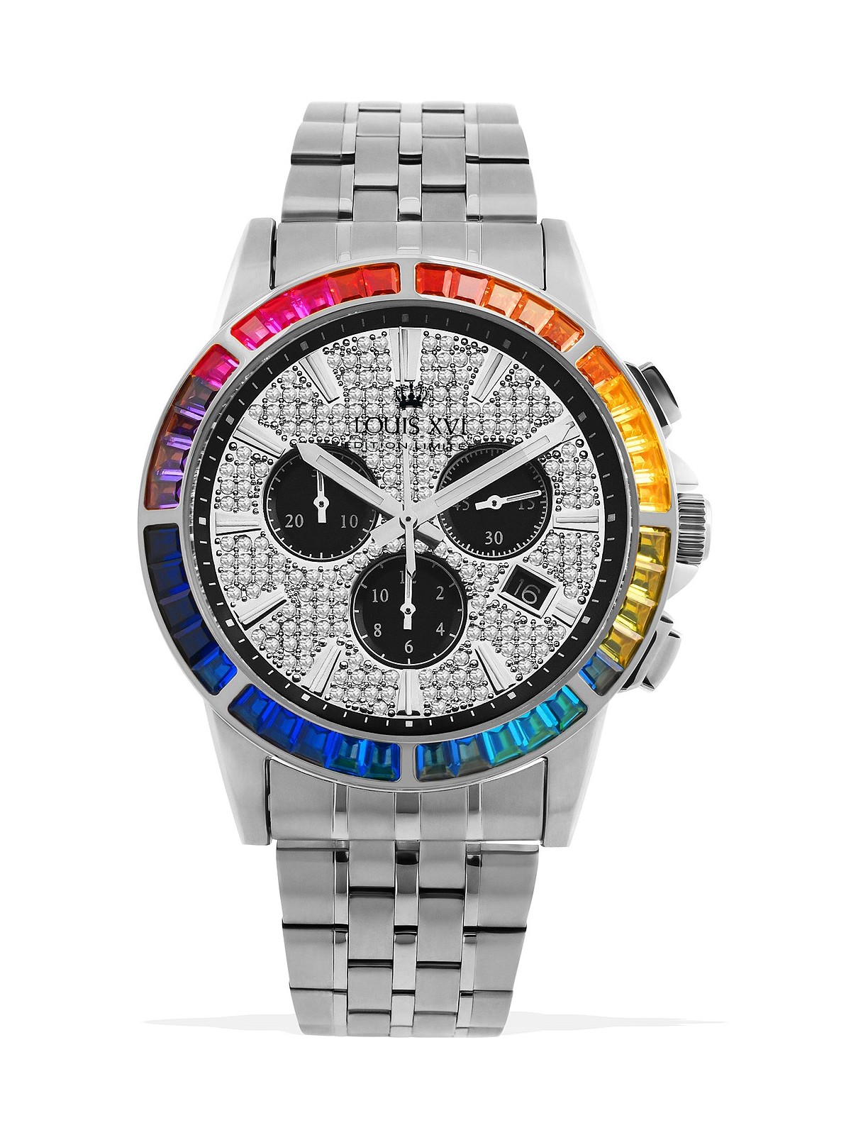 orologio uomo Louis XVI LXVI1121 Majeste Iced Out Chronograph mens watch 43mm 5ATM