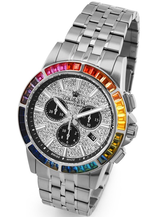 orologio uomo Louis XVI LXVI1121 Majeste Iced Out Chronograph mens watch 43mm 5ATM