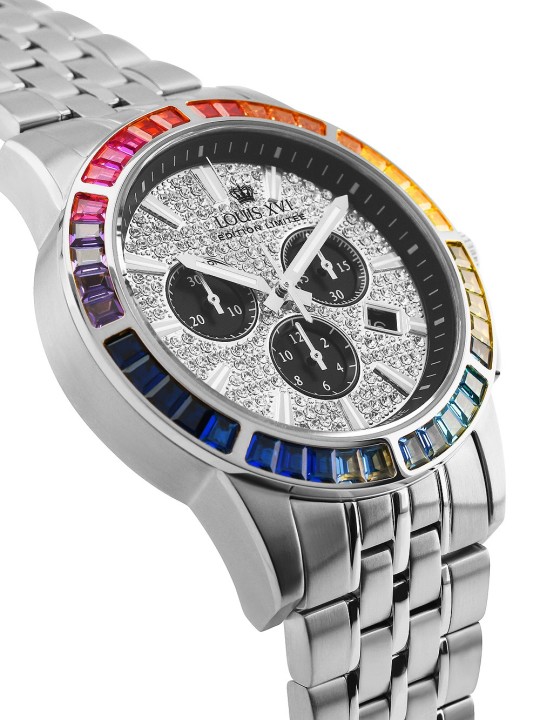 orologio uomo Louis XVI LXVI1121 Majeste Iced Out Chronograph mens watch 43mm 5ATM