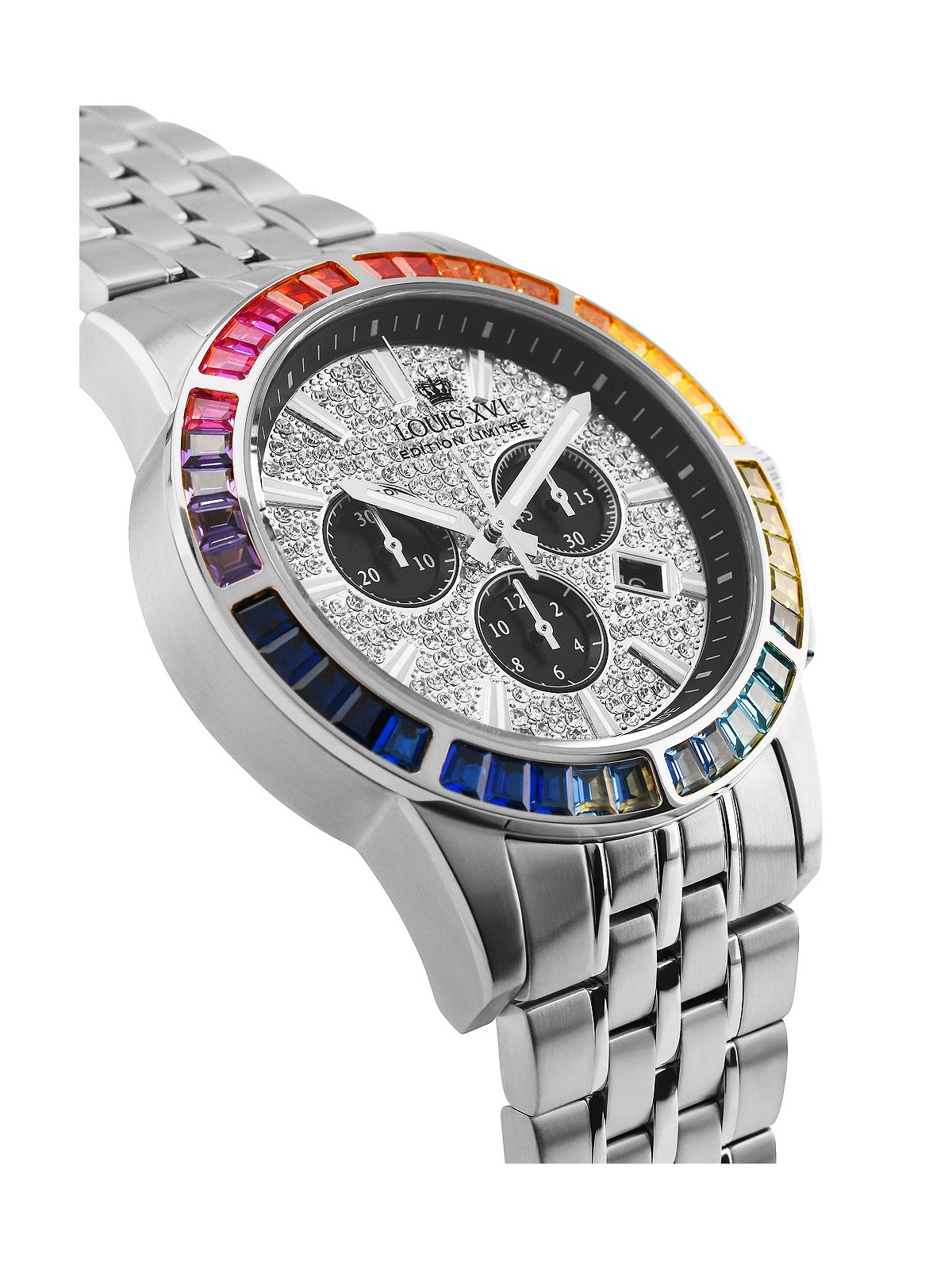 orologio uomo Louis XVI LXVI1121 Majeste Iced Out Chronograph mens watch 43mm 5ATM
