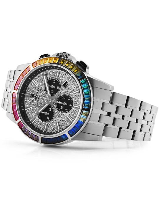 orologio uomo Louis XVI LXVI1121 Majeste Iced Out Chronograph mens watch 43mm 5ATM
