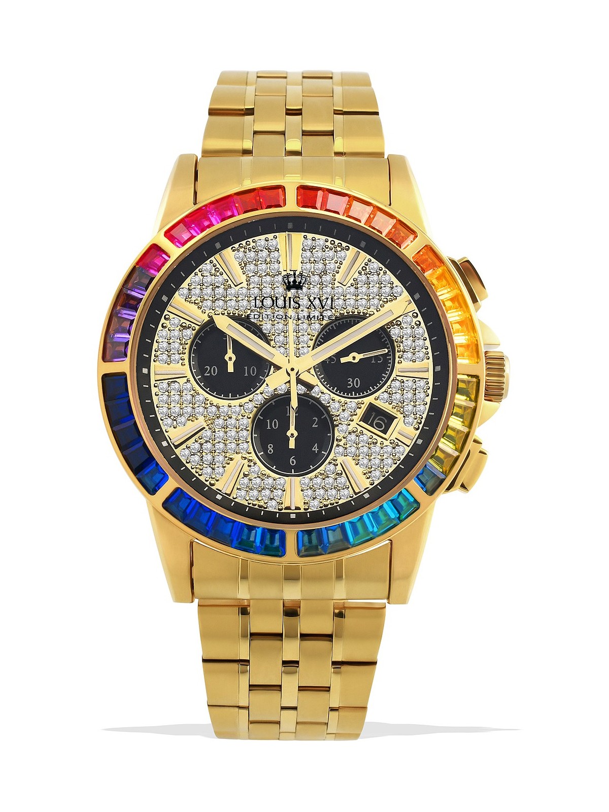 orologio uomo Louis XVI LXVI1120 Majeste Iced Out Chronograph mens watch 43mm 5ATM