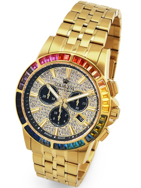 orologio uomo Louis XVI LXVI1120 Majeste Iced Out Chronograph mens watch 43mm 5ATM