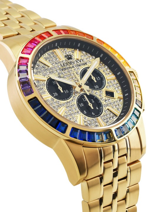 orologio uomo Louis XVI LXVI1120 Majeste Iced Out Chronograph mens watch 43mm 5ATM
