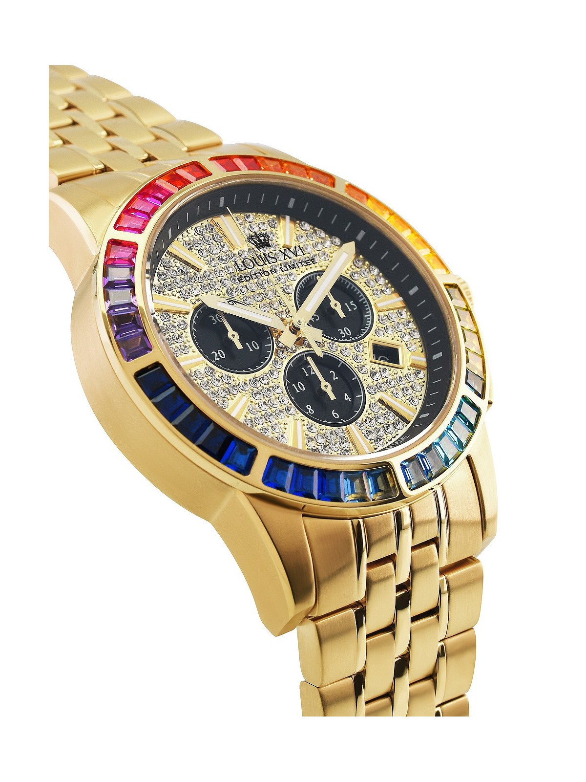 orologio uomo Louis XVI LXVI1120 Majeste Iced Out Chronograph mens watch 43mm 5ATM
