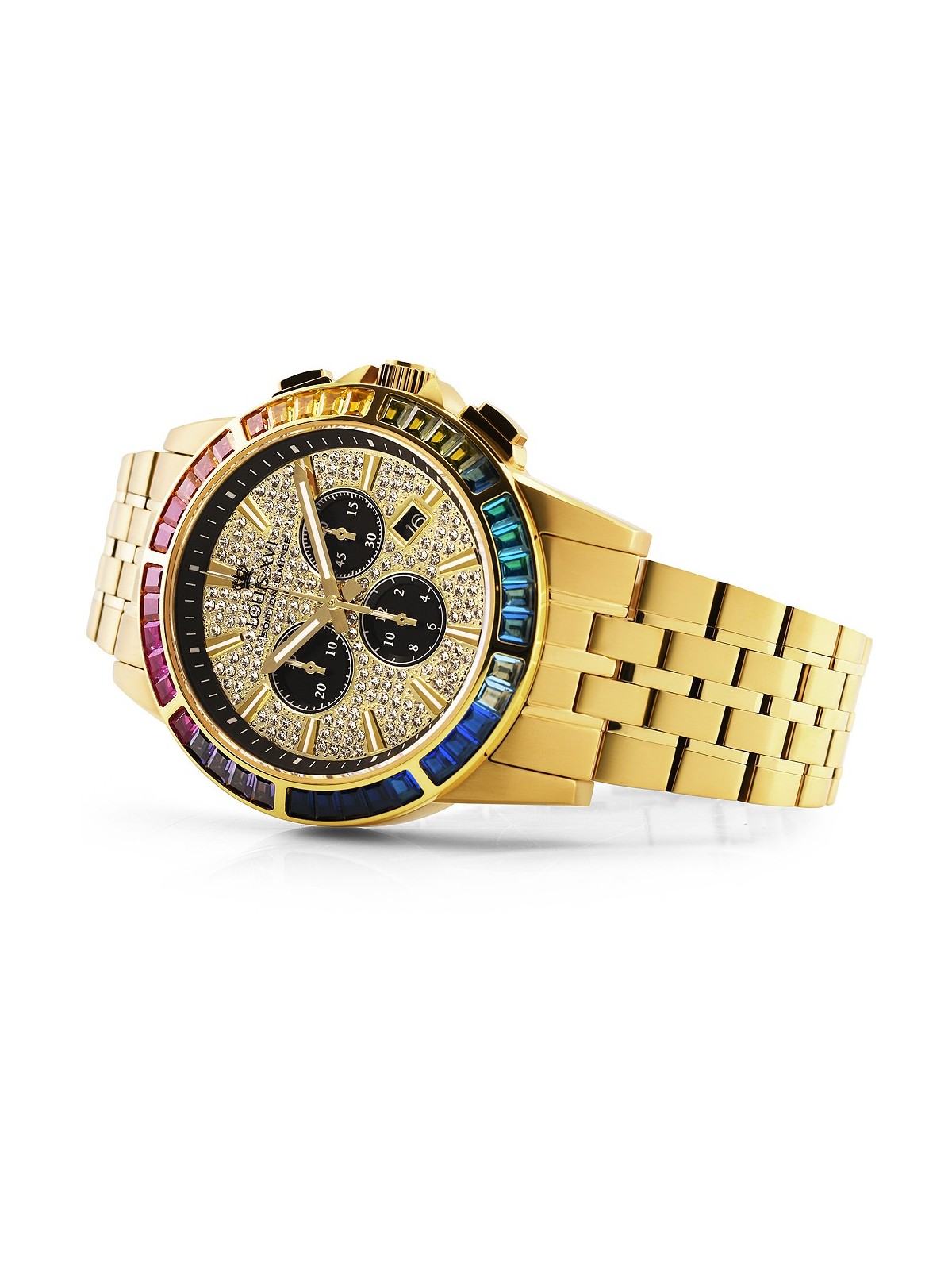 orologio uomo Louis XVI LXVI1120 Majeste Iced Out Chronograph mens watch 43mm 5ATM