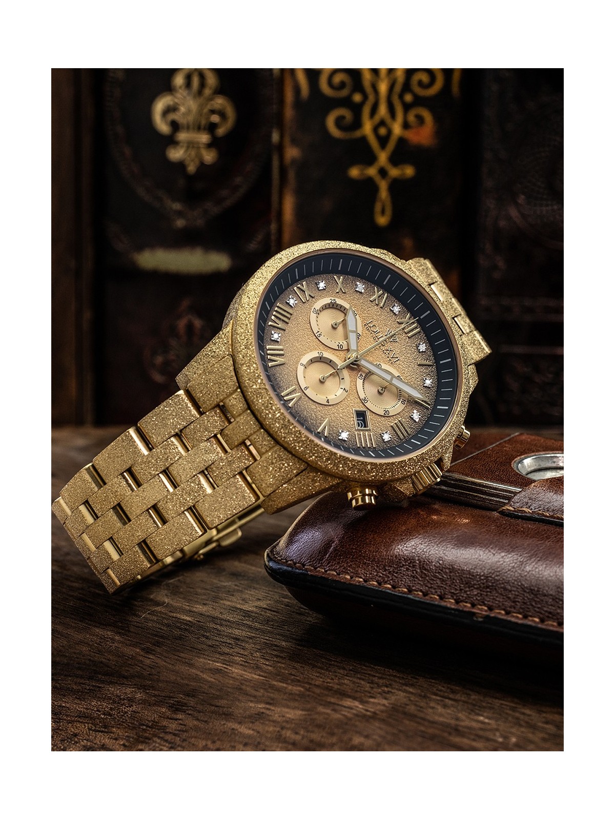 orologio uomo Louis XVI LXVI1080 Aramis Frosted Chronograph mens watch 43mm 5ATM
