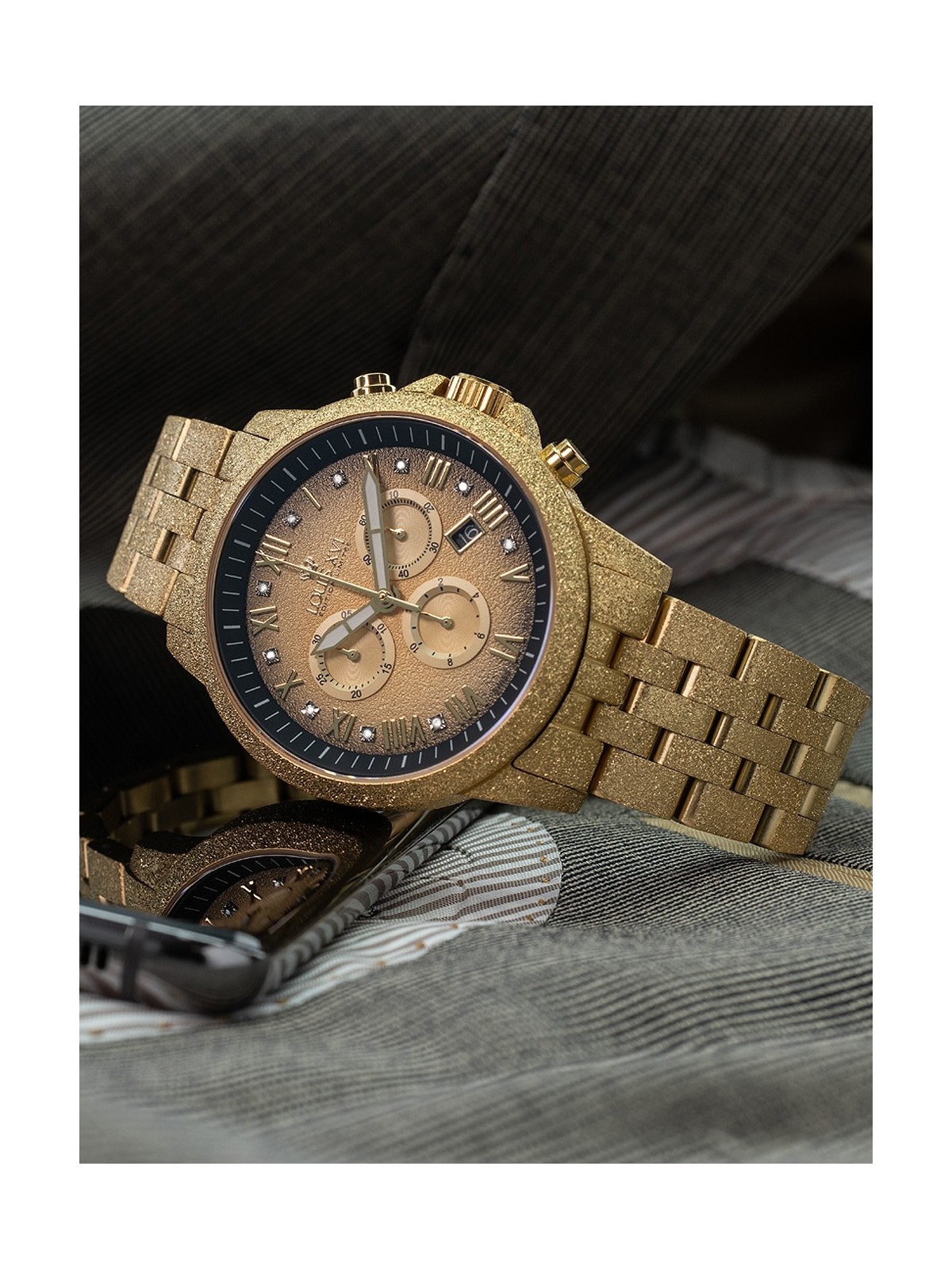 orologio uomo Louis XVI LXVI1080 Aramis Frosted Chronograph mens watch 43mm 5ATM