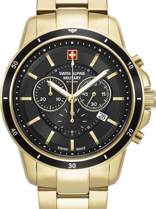 orologio uomo Swiss Alpine Military 7089.9117 Chronograph Mens Watch 44mm 10ATM