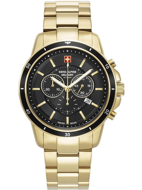 orologio uomo Swiss Alpine Military 7089.9117 Chronograph Mens Watch 44mm 10ATM