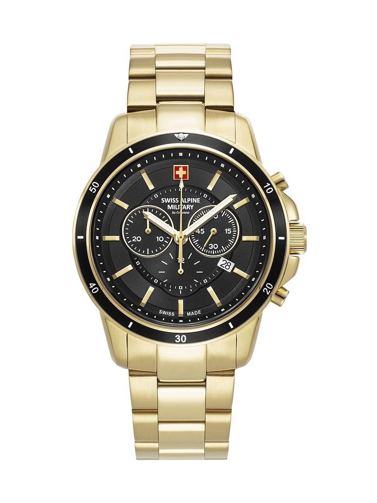 orologio uomo Swiss Alpine Military 7089.9117 Chronograph Mens Watch 44mm 10ATM