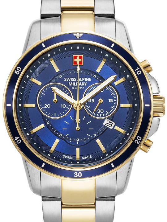 orologio uomo Swiss Alpine Military 7089.9145 Chronograph Mens Watch 44mm 10ATM