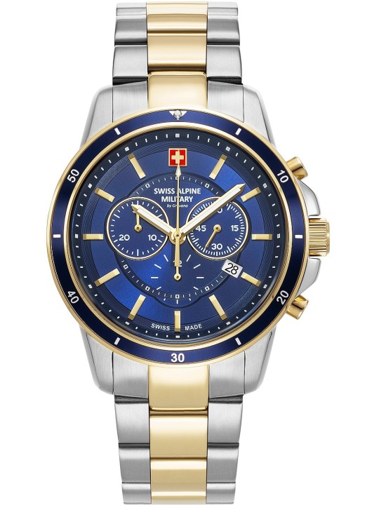 orologio uomo Swiss Alpine Military 7089.9145 Chronograph Mens Watch 44mm 10ATM
