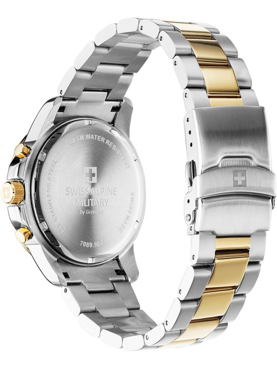 orologio uomo Swiss Alpine Military 7089.9145 Chronograph Mens Watch 44mm 10ATM
