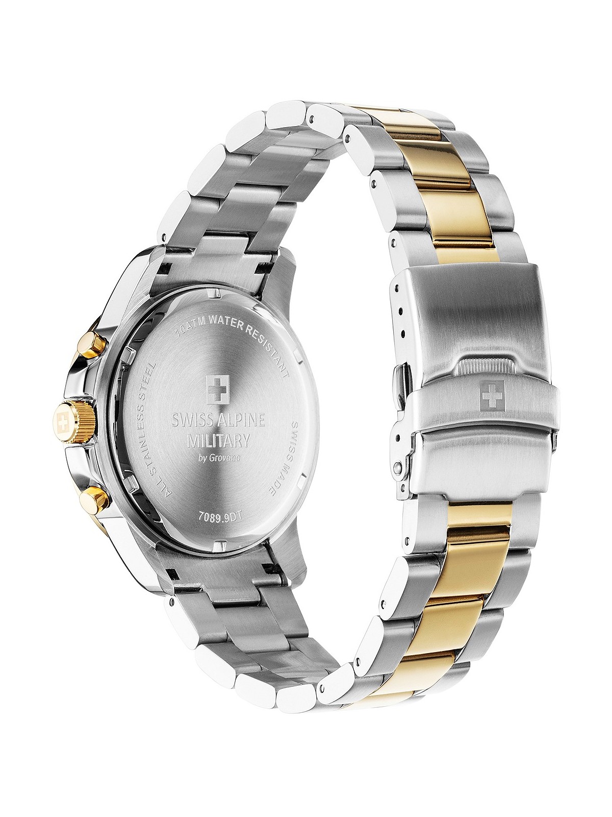orologio uomo Swiss Alpine Military 7089.9145 Chronograph Mens Watch 44mm 10ATM