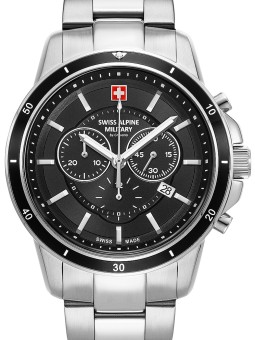 orologio uomo Swiss Alpine Military 7089.9137 Chronograph Mens Watch 44mm 10ATM