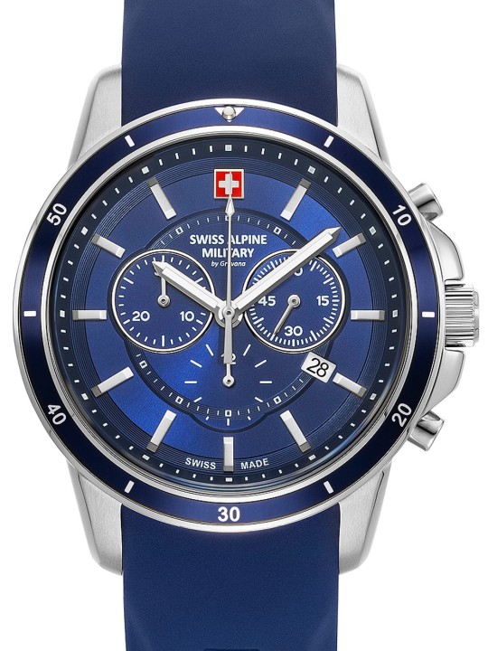 orologio uomo Swiss Alpine Military 7089.9835 Chronograph Mens Watch 44mm 10ATM