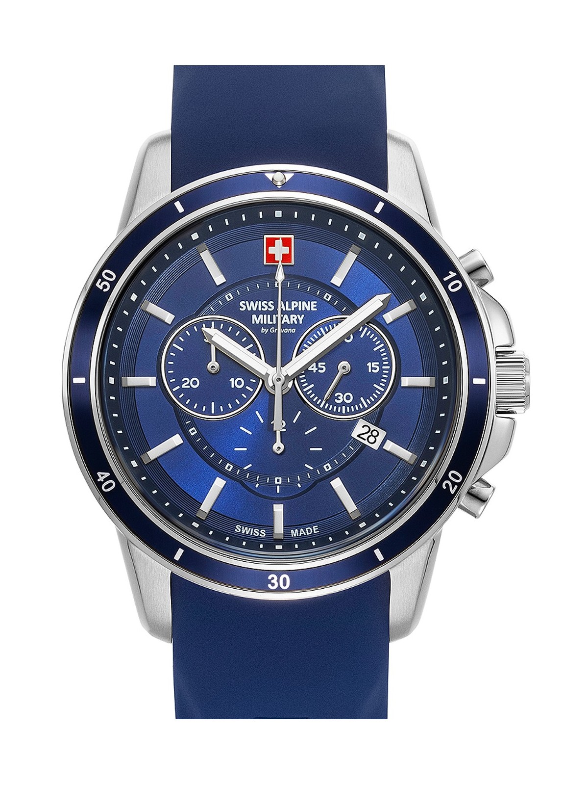 orologio uomo Swiss Alpine Military 7089.9835 Chronograph Mens Watch 44mm 10ATM