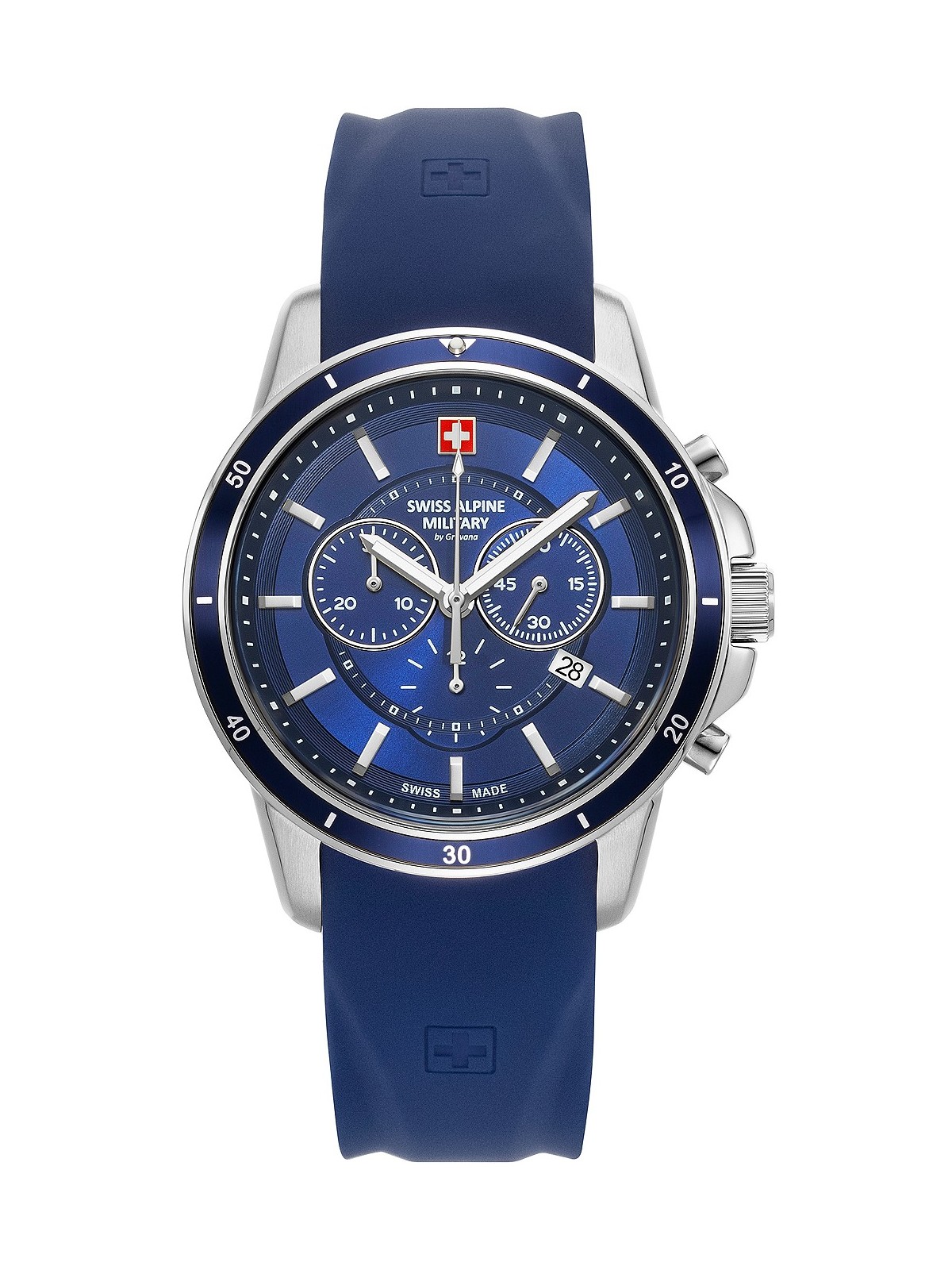 orologio uomo Swiss Alpine Military 7089.9835 Chronograph Mens Watch 44mm 10ATM