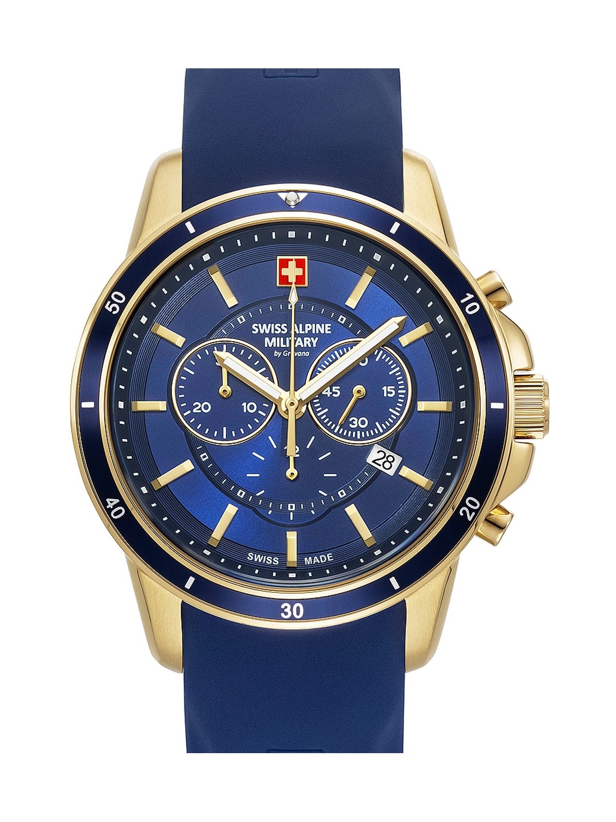 orologio uomo Swiss Alpine Military 7089.9815 Chronograph Mens Watch 44mm 10ATM