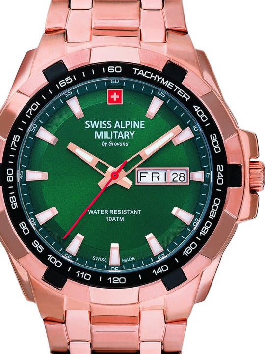 orologio uomo Swiss Alpine Military 7043.1164 Day-Date Mens Watch 42mm 10ATM