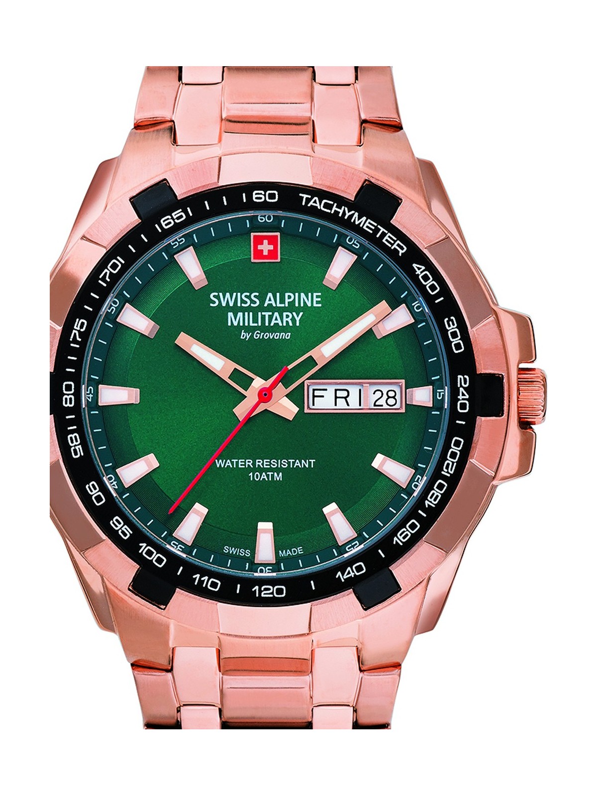 orologio uomo Swiss Alpine Military 7043.1164 Day-Date Mens Watch 42mm 10ATM